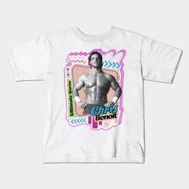 Wrestler Ultimate Warrior Chris Benoit Kids T-Shirt by PICK AND DRAG